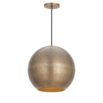 Maxim Lighting Aurelia 14" 1-Light Pendant - 120V - Weathered Brass
