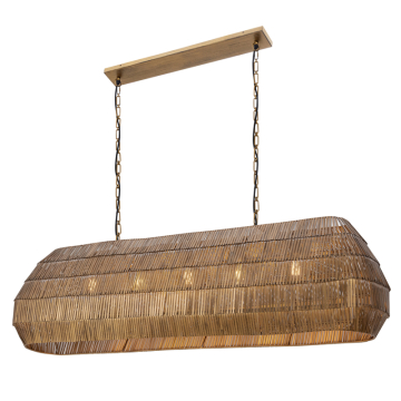 Maxim Lighting Gilda 5-Light Linear Pendant - 120V - Antique Brass