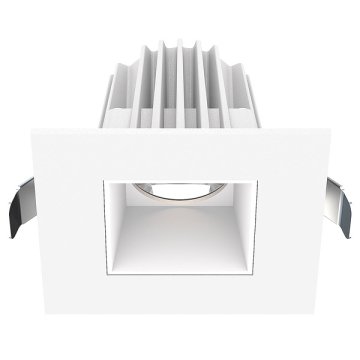 Lotus 8W 2" Square Regressed LED Downlight - White Trim / White Smooth Reflector - CCT Selectable - 670 Lumens - 120V