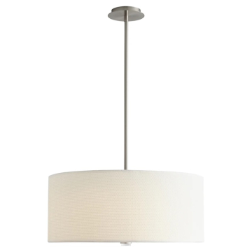 Oxygen Lighting Echo LED Pendant - 3000K - 120-277V - Satin Nickel / White Grass