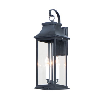 Maxim Lighting Vicksburg 3-Light Large Outdoor Wall Sconce - 120V - Black