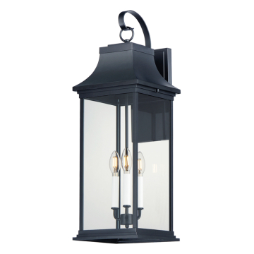 Maxim Lighting Vicksburg 3-Light Outdoor Wall Sconce - 120V - Black