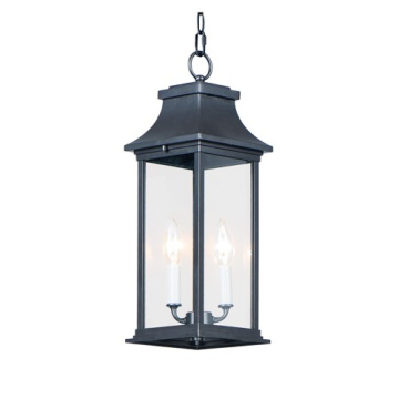 Maxim Lighting Vicksburg 2-Light Outdoor Hanging Lantern - 120V - Black