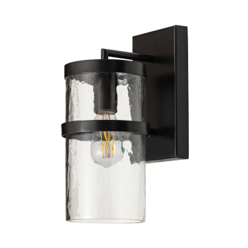 Maxim Lighting Chamberlain Outdoor Wall Sconce - 120V - Dark Bronze - Textured Clear Glass