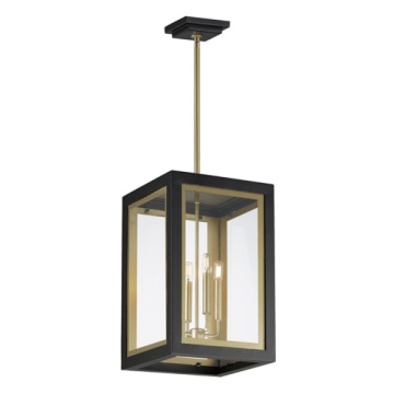Maxim Lighting Neoclass 4-Light Outdoor Pendant - 120V - Black / Gold