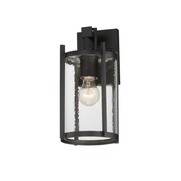 Maxim Lighting Belfry 1-Light Wall Sconce - 120V - Black - Hammer Glass