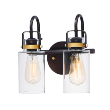 Maxim Lighting Magnolia 2-Light Bath Vanity Light - 120V - Bronze / Gold