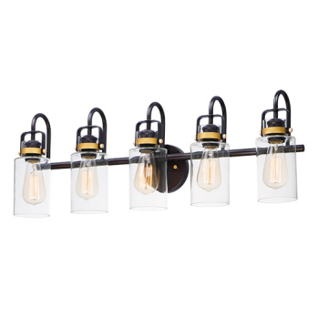 Maxim Lighting Magnolia 5-Light Bath Vanity Light - 120V - Bronze / Gold