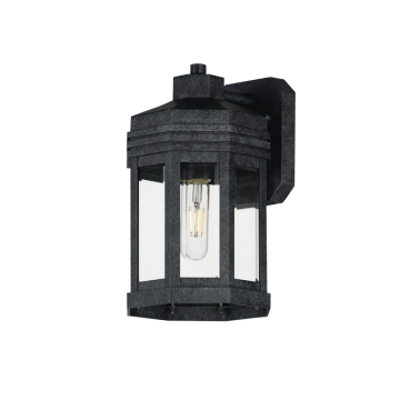 Maxim Lighting Wright 1-Light Outdoor Small Wall Sconce - 120V - Black Patina - Clear Glass