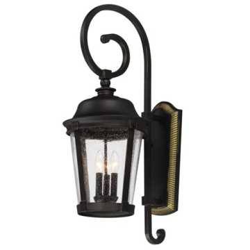 Maxim Lighting Dover Die Cast 3-Light Large Outdoor Wall Lantern - 120V - Bronze