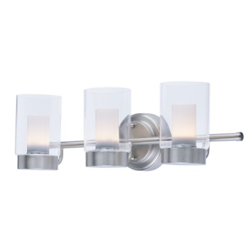 Maxim Lighting Mod 3-Light LED Vanity Light - 3000K - 120V - Satin Nickel