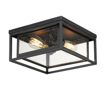 Maxim Lighting Cabana 2-Light Flush Mount - 120V - Black