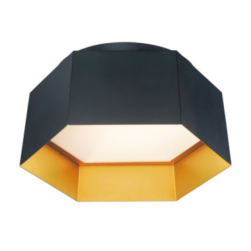 Maxim Lighting Honeycomb 1-Light LED Flush Mount - 3000K - 120V - Black / Gold