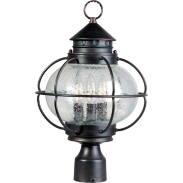 Maxim Lighting Portsmouth 3-Light Outdoor Post Top Lantern - 120V - Oil Rubbed Bronze