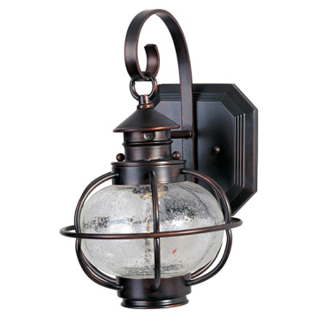 Maxim Lighting Portsmouth Small 1-Light Outdoor Wall Lantern - 120V - Oil Rubbed Bronze