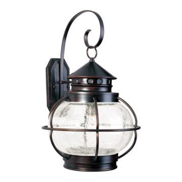 Maxim Lighting Portsmouth Large 1-Light Outdoor Wall Lantern - 120V - Oil Rubbed Bronze
