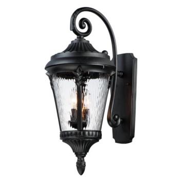 Maxim Lighting Sentry 3-Light Outdoor Wall Sconce - 120V - Black