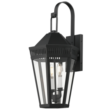 Maxim Lighting Oxford Outdoor 2-Light Wall Lantern - 120V - Black