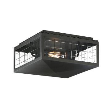 Maxim Lighting Magnus 2-Light Deck Lantern - 120V - Black - Clear Glass