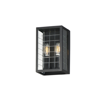 Maxim Lighting Magnus 2-Light Outdoor Wall Sconce - 120V - Black - Clear Glass