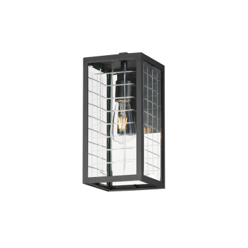 Maxim Lighting Magnus 1-Light Outdoor Wall Sconce - 120V - Black - Clear Glass