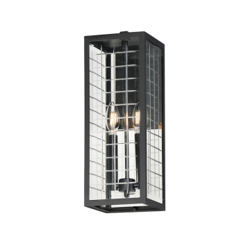 Maxim Lighting Magnus 2-Light Outdoor Wall Sconce - 120V - Black - Clear Glass