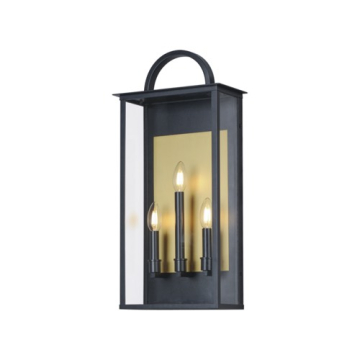 Maxim Lighting Manchester 3-Light Large Outdoor Wall Sconce - 120V - Black
