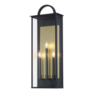 Maxim Lighting Manchester 3-Light X-Large Outdoor Wall Sconce - 120V - Black
