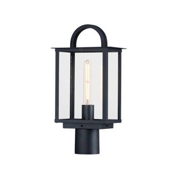 Maxim Lighting Manchester Post Mount Lantern - 120V - Black