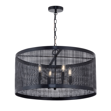 Maxim Lighting Hatcher 24" 4-Light Pendant - 120V - Black