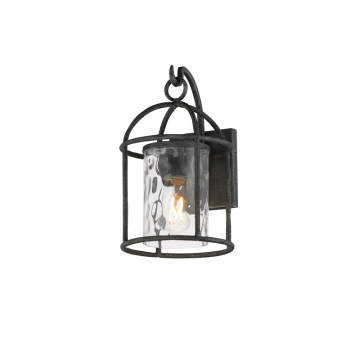 Maxim Lighting Del Mar Small Outdoor Wall Sconce - 120V - Blacksmith - Water Glass