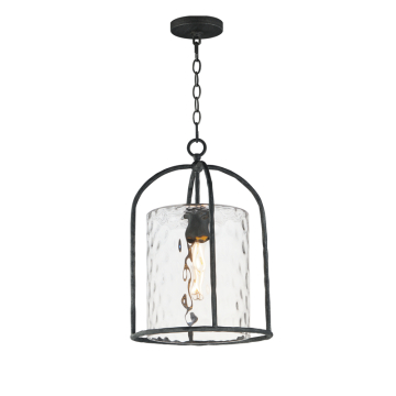 Maxim Lighting Del Mar 1-Light Pendant - 120V - Blacksmith - Water Glass