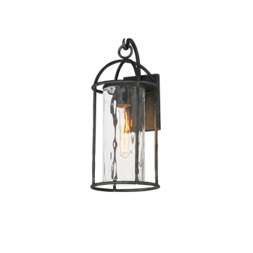 Maxim Lighting Del Mar Medium Outdoor Wall Sconce - 120V - Blacksmith - Water Glass