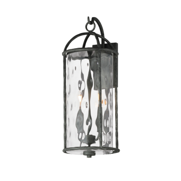 Maxim Lighting Del Mar Large Outdoor Wall Sconce - 120V - Blacksmith - Water Glass