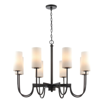 Maxim Lighting Town & Country 8-Light Chandelier - 120V - Black