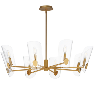 Maxim Lighting Armory 8-Light Chandelier - 120V - Natural Aged Brass