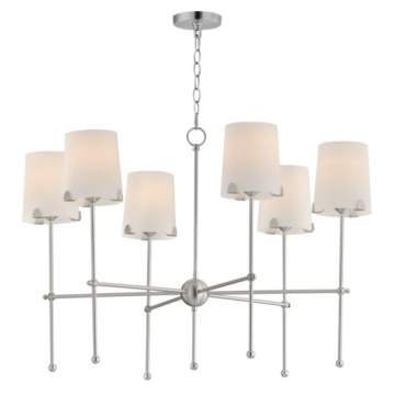 Maxim Lighting Huntington 6-Light Chandelier - 120V - Satin Nickel