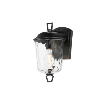 Maxim Lighting Prescott Small Wall Sconce - 120V - Dark Bronze - Water Glass