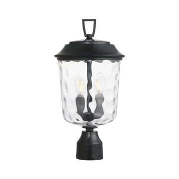 Maxim Lighting Prescott Post Lantern - 120V - Dark Bronze - Water Glass