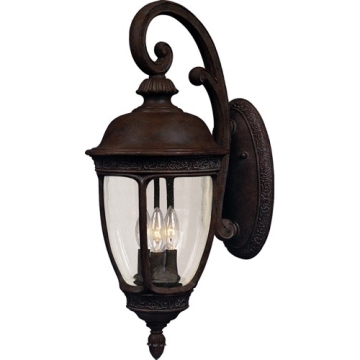 Maxim Lighting Knob Hill Die Cast 3-Light Large Outdoor Wall Lantern - 120V - Sienna