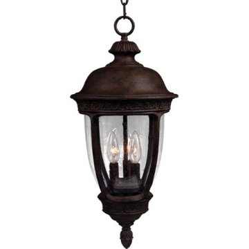 Maxim Lighting Knob Hill Die Cast 3-Light Outdoor Hanging Lantern - 120V - Sienna