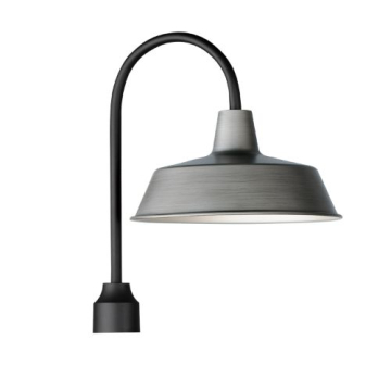 Maxim Lighting Pier M 1-Light Post Top Lantern - 120V - Weathered Zinc / Black