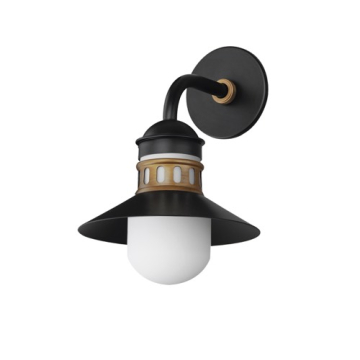 Maxim Lighting Admiralty 1-Light Outdoor Wall Sconce - 120V - Black / Antique Brass