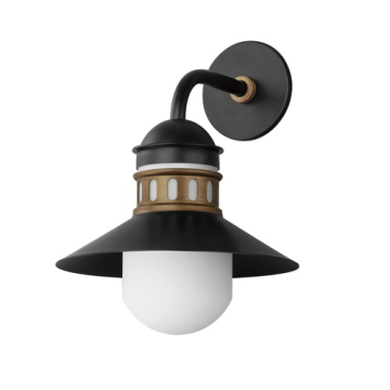 Maxim Lighting Admiralty 1-Light Medium Outdoor Wall Sconce - 120V - Black / Antique Brass
