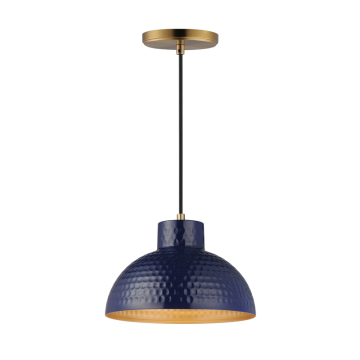 Maxim Lighting Rockport 10" 1-Light Pendant - 120V - Green / Natural Aged Brass