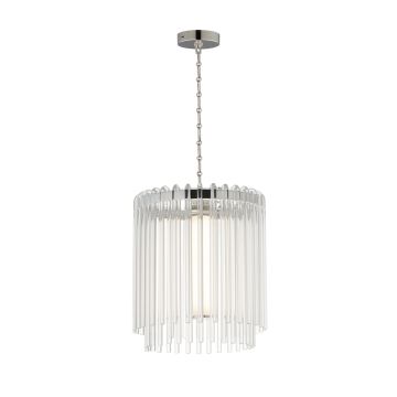 Maxim Lighting Jolie 11" LED Pendant - 750 Lumens - CCT Selectable - 120-277V - Polished Nickel - Clear Glass