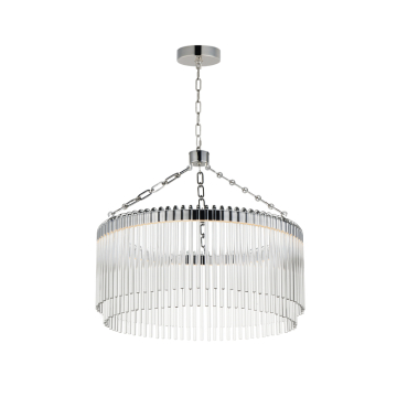 Maxim Lighting Jolie 24" LED Pendant - 1,600 Lumens - CCT Selectable - 120-277V - Polished Nickel - Clear Glass