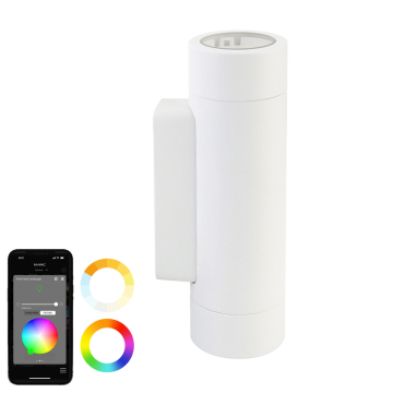 WAC Lighting Colorscaping 5" LED Indoor / Outdoor Wall Light - 160 Lumens - 7W - RGB + Tunable White - 12V - White