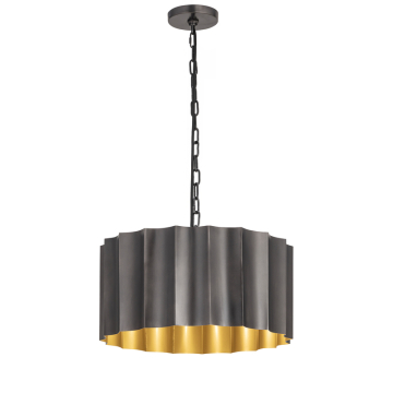 Maxim Lighting Allegra Large 1-Light Pendant - 120V - Gunmetal / Gold