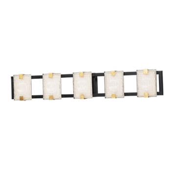 Maxim Lighting Radiant 5-Light LED Bath Vanity Light - 3000K - 120V - Black / Gold Leaf